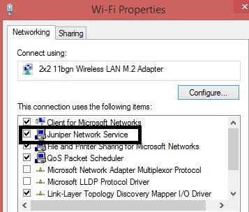 Juniper network & wireless cards drivers